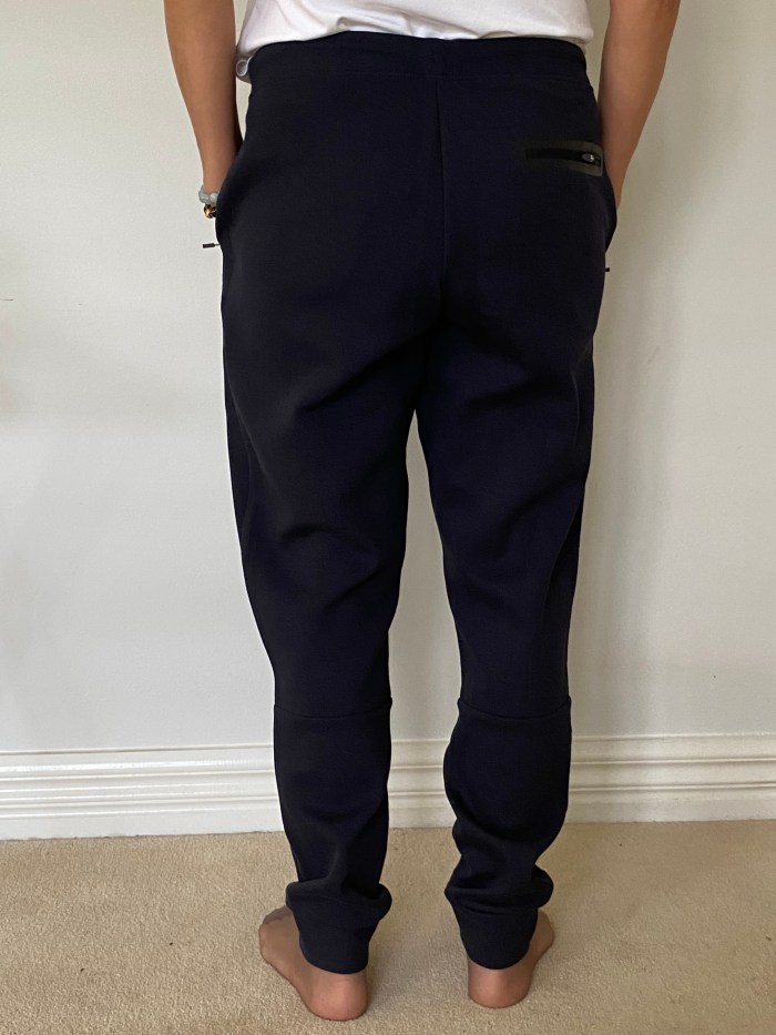 Track pants with cuff, back