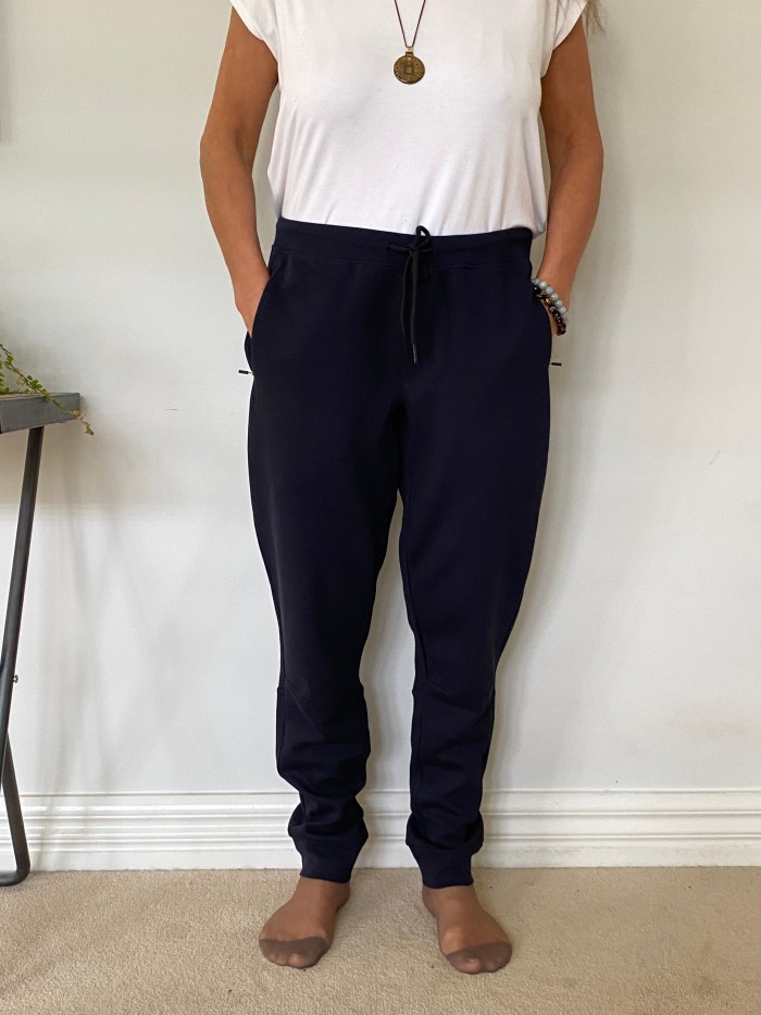 Track pants with cuff, front