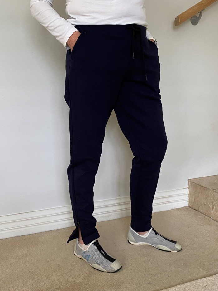 Track pants with zip, front