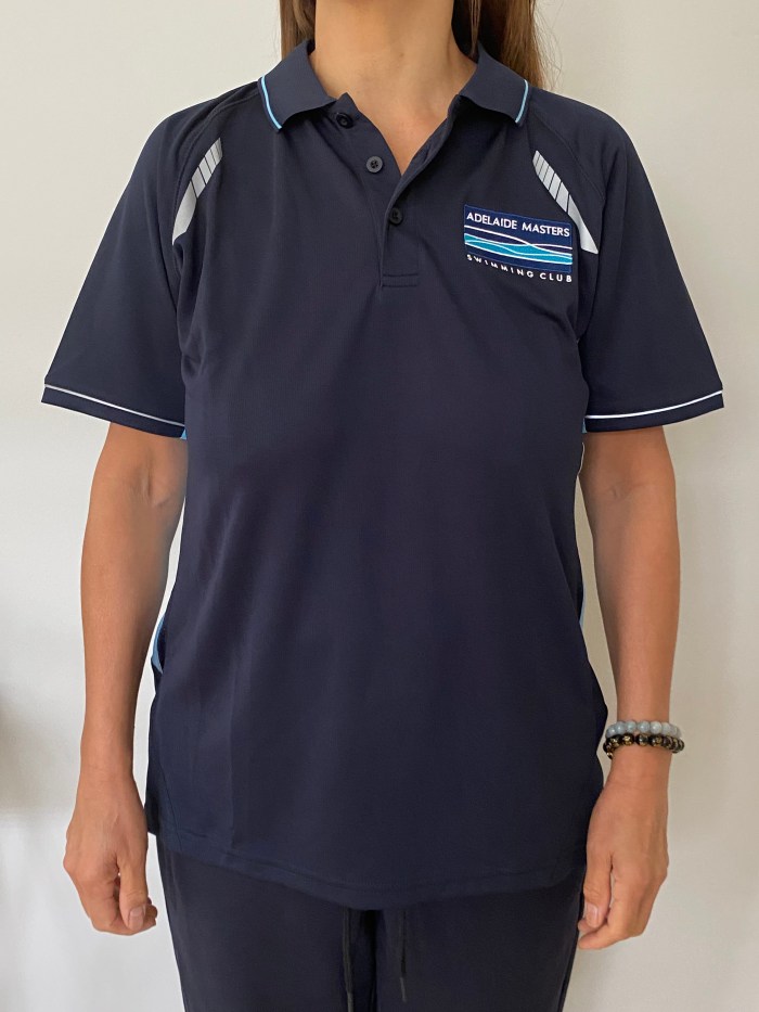 Women's navy Adelaide Masters polo shirt
