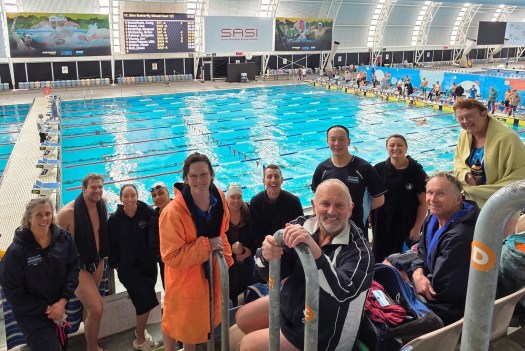 Swimming competition group photo