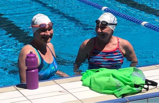 Ilze and Natalie training together